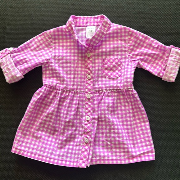 carters pink gingham dress Carter's Pink & White Gingham Dress 9 Months